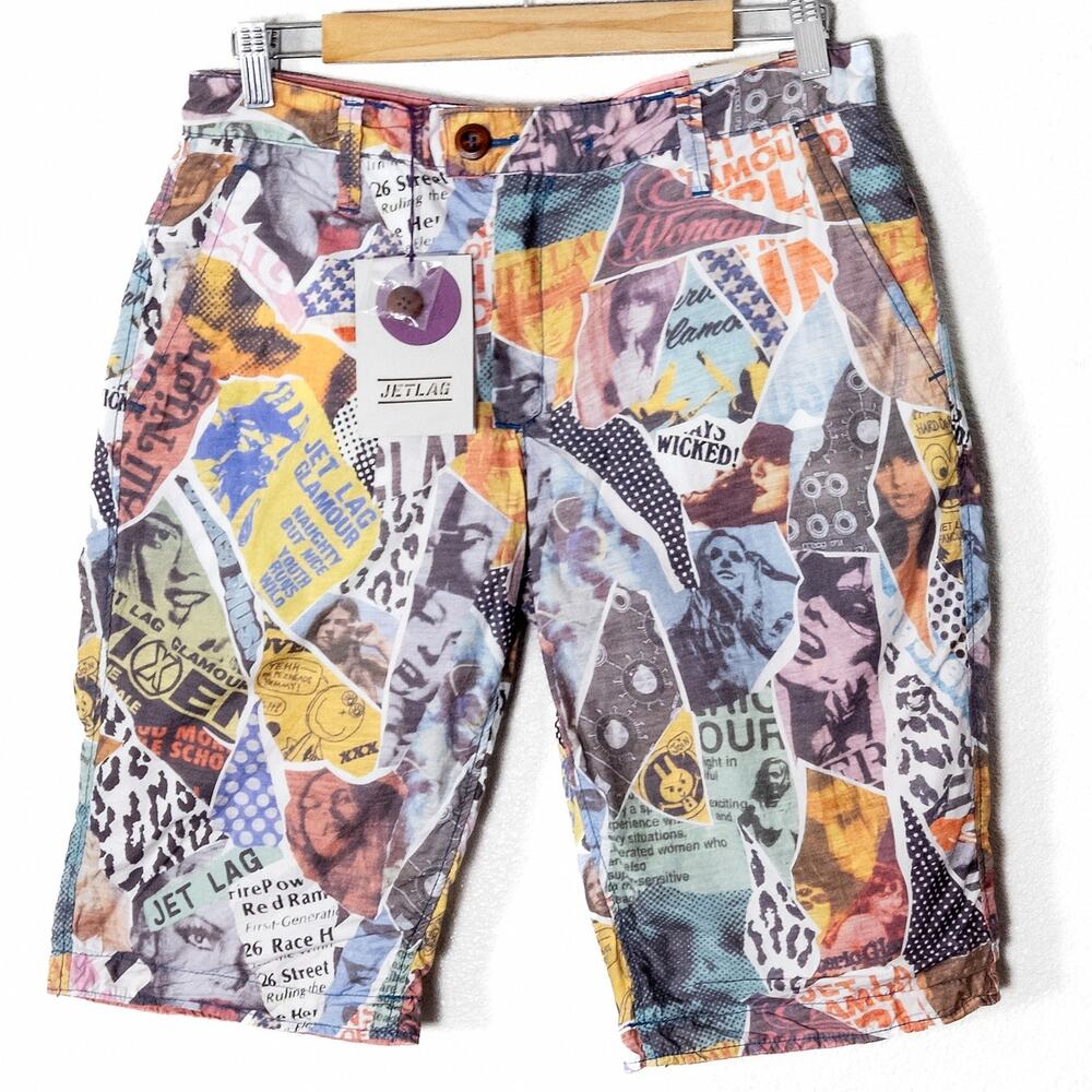 NEW Jet Lag Shorts Resortwear Travelcore Coastal Linen Blend Vacation